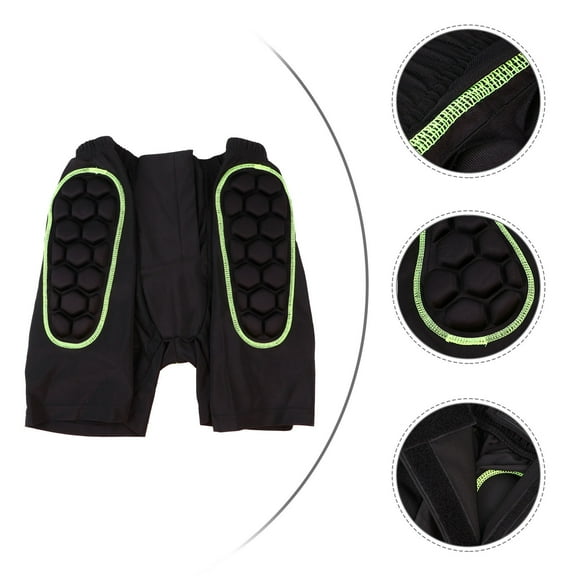 ROSENICE Fits Body Curve Padded Shorts Green 1Pcs for Snowboarding