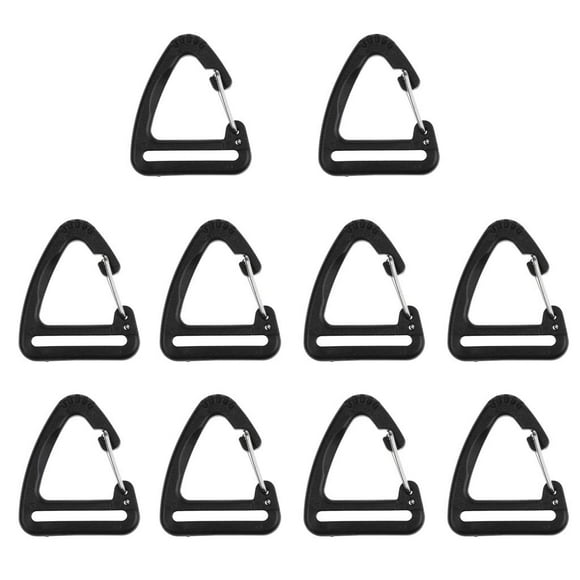 10 Unidades Hebillas de Plástico Cola Clip de Mosquetón Negro