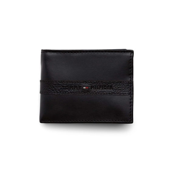 Cartera Tommy Hilfiger de piel con doble pliegue y monedero para hombre
