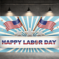 thumbnail image 3 of Decorative Design Happy Labor Day Banner Patriotic Stars American Flags for Holiday Event Indoor Outdoor, 3 of 7