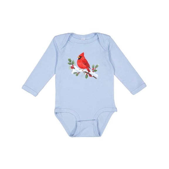 Inktastic Cardinal Christmas Cute Winter Boys or Girls Long Sleeve Baby Bodysuit