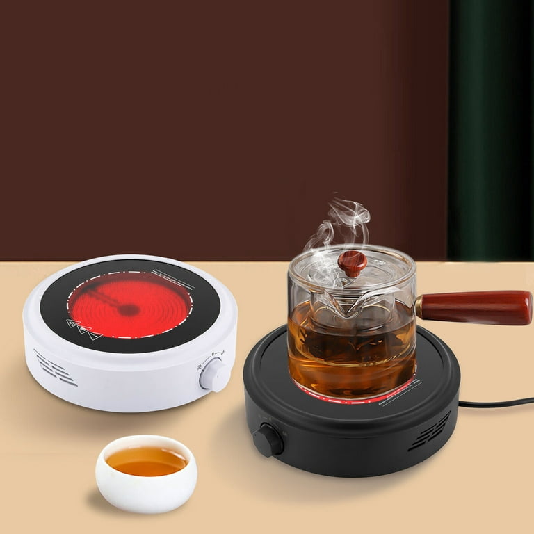 110V Electric Mini Stove Hot Plate Multifunction Modern Coffee Tea Heater  Black / White 