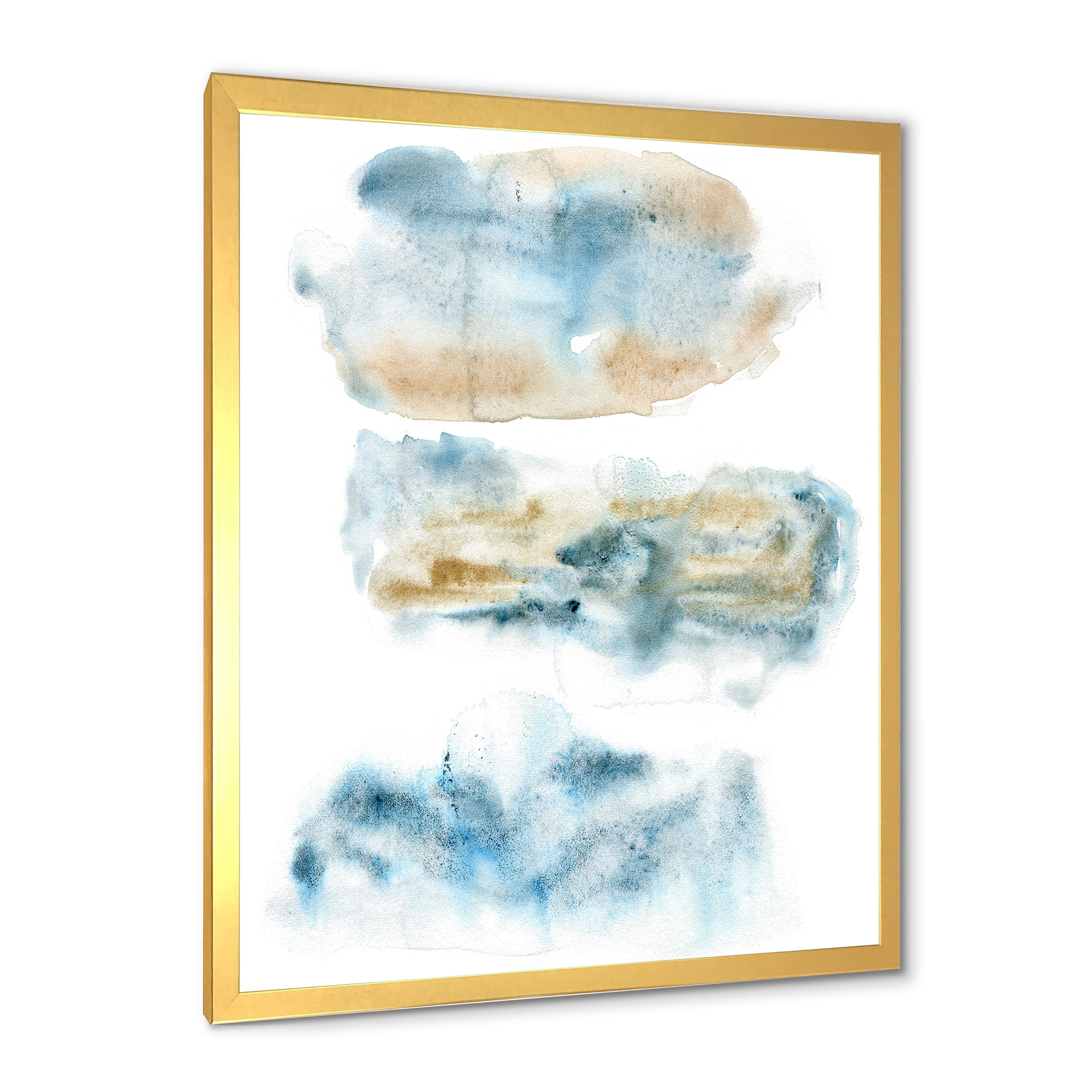 Designart 'Abstract Of Clouds Dark Blue Colored II' Modern Framed Art Print