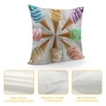 thumbnail image 4 of Qinduosi Throw Pillow Cushion Cover, with Various Forming Row Summer Season Picture Print, Decorative Square Accent Pillow Case White, 4 of 5