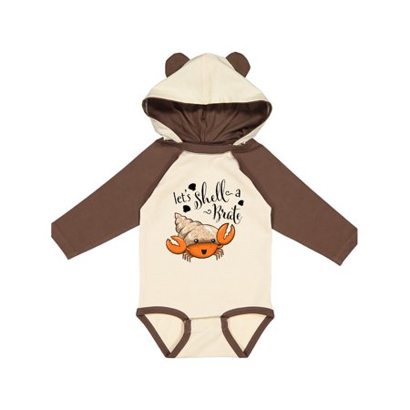 

Inktastic Lets Shell-a-Brate- cute hermit crab Gift Baby Boy or Baby Girl Long Sleeve Bodysuit