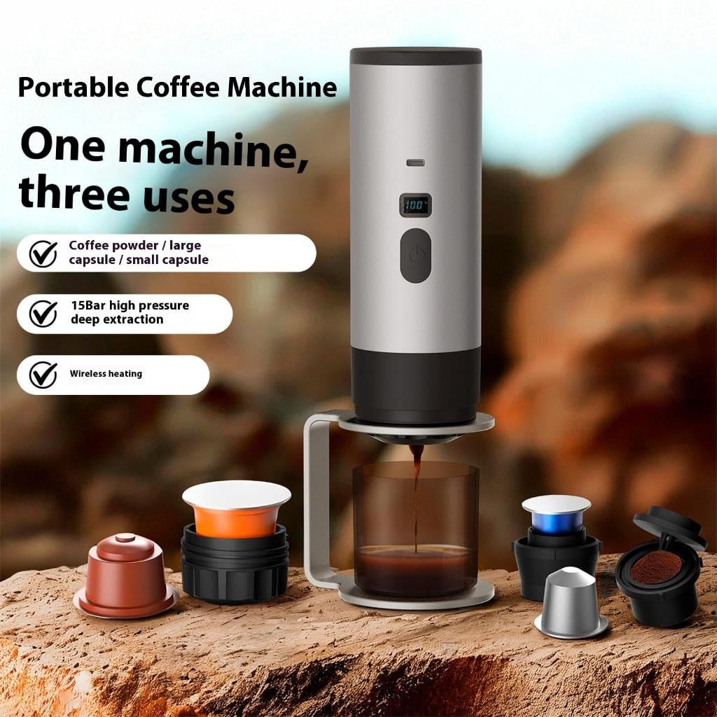 Compacts Electric Capsuled Coffee Espresso Machine 90°C Auto Heating Technology USB Rechargeable For Mobile Lifestyle