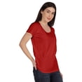thumbnail image 2 of Inkmeso T-Shirt Basique Col Rond Manches Courtes en Coton Uni pour Femmes, 2 of 8
