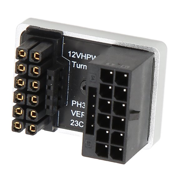 Conector de ángulo de 180 Grados Macho a Hembra de 16 Pines Placa Adaptadora de Corriente de Conector ATX30 PCIe 50 12VHPWR de 600W para Tarjeta Gráfica 12+4P