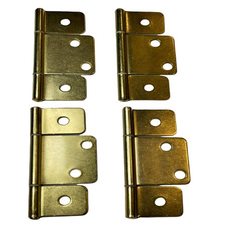 LAMIRO Brass Interior Door Extended Leaf Hinge with Screws (4 Pack)