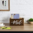thumbnail image 3 of MyGift Boîte à Courrier Décorative en Bois Brun Foncé Rustique pour Table, 3 of 6