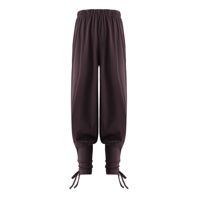 Boys Medieval Ankle Banded Pirate Pants Renaissance Victoria Pirate Trousers Brown 4-6