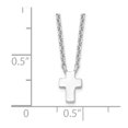 thumbnail image 2 of Diamond2Deal Collier Croix Poli avec Rallonge en Argent Sterling 925 Rhodié pour Femmes 15 Pouces, 2 of 4