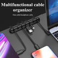 thumbnail image 3 of Cable Organizer Silicone USB Cable type c Winder Desktop Tidy Management Clips Cable Holder for Mouse Headphone Wire 1 Clips-Gray, 3 of 6
