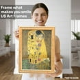 thumbnail image 3 of US Art Frames Antique Gold A2 Picture Frame .75" Wide - Preinstalled Hangers and UV Blocking Plexiglass, 100% USA Made, 3 of 4