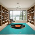 thumbnail image 2 of ODIKA 9'x12' Washable Area Rug Non-Shedding, Easy Care Music Note Vinyl Record Album Retro Y2k Disc Groove Round Cd for Master Suite, California King, Under Bed, 2 of 7