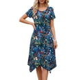 thumbnail image 2 of Fantaslook Plus Size Dresses for Women Floral Asymmetrical Hem Dress Summer Sundresses with Pockets, 2 of 9