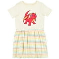 thumbnail image 3 of Inktastic Cute Baby Red Dragon Girls Toddler Dress, 3 of 5