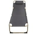 thumbnail image 1 of Adjustable 4 Position Portable Folding Camping Cot, High Strength Adjustable Sitting Backrest Portable Folding Camping Cot with Pillow for Camping for Beach, 1 of 7