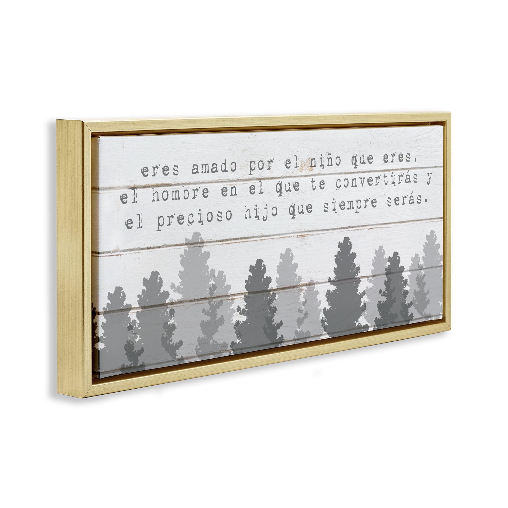 Stupell Industries Amado Niño, Futuro Hombre Inspirational Quotes & Sayings Painting Gold Floater Framed Art Print Wall Art, 31 x 14