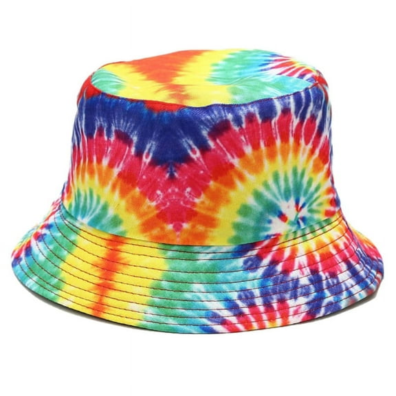 ZPAQI Outdoor Fisherman Cap for Men Women Teens Reversible Rainbow Street Bucket Hat