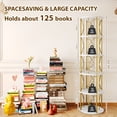 thumbnail image 2 of LLappuil 5 Tier Rotating Bookshelf, 360° Display Swivel Bookcase, Corner Bookshelf for for Bedroom, Living Room White, 2 of 7