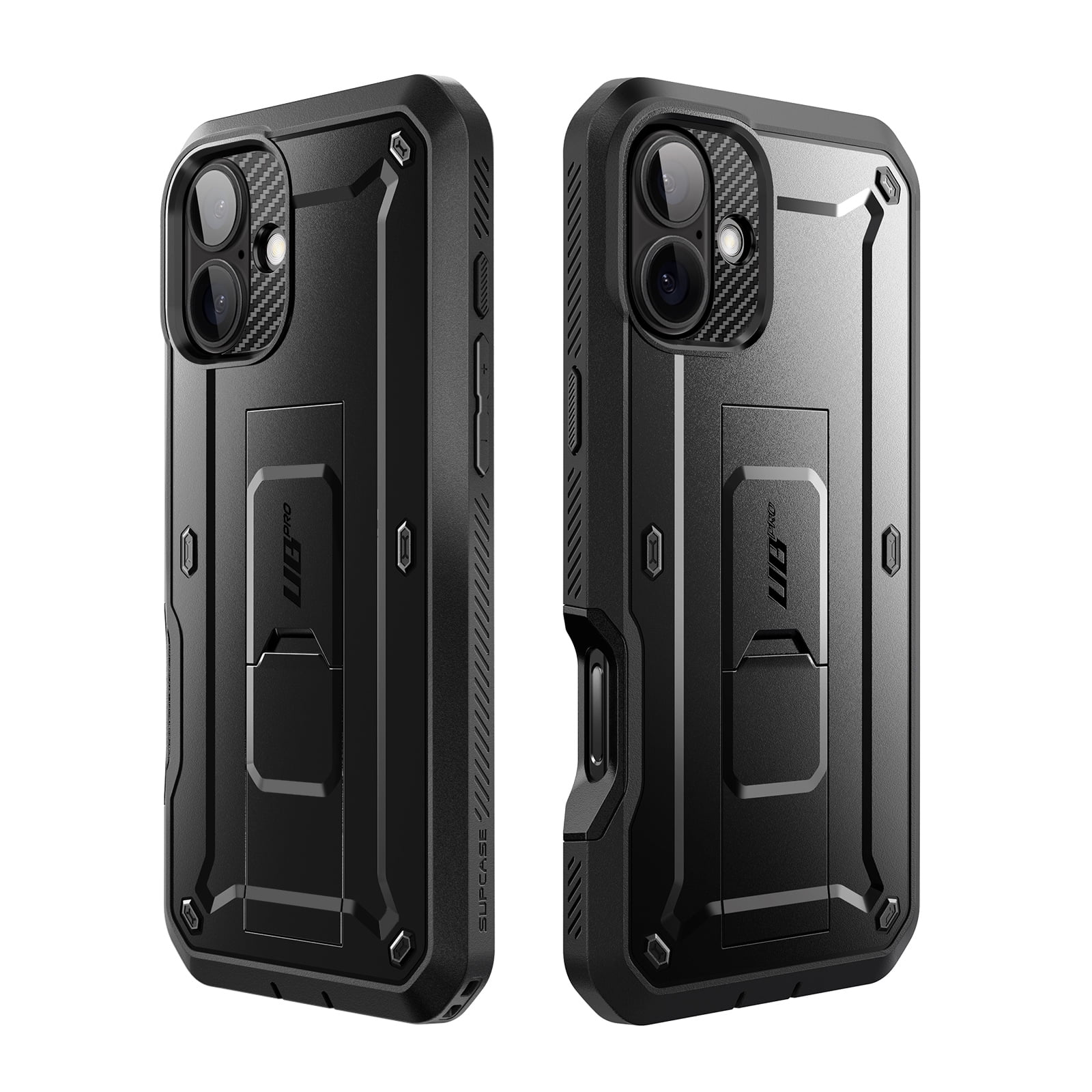 SUPCASE Unicorn Beetle Pro for 2024 Apple iPhone 16 (6.1") Case with Screen Protector,[Built-in Stand & Belt-Clip][Military-Grade Protection] Phone Case Shockproof Cover for iPhone 16, 6.1 inch, Black