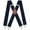 Navy Blue, variant on Men's Braces with Very Strong 4 Clips 50 MM Wide Heavy Duty Suspenders X Style Adjustable Elastic Suspender