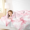 thumbnail image 3 of Erosebridal Cute Coquette Bowknot Queen Comforter Set,Pink Polka Dot Bowtie Bedding Comforter Set For Bow Lovers,Reversible pink,3-Piece, 3 of 7