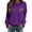 Dark Purple, variant on Kaondbfi Womens Football Embroidered Sweatshirt Casual Crewneck Pullover Long Sleeve Tops for Football Fans Fall Essentials Clothes