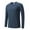 Navy, variant on Tungbrin Men's Silk Sports Shirts Lightweight Long Sleeve Breathable Gym Tees Fall Crewneck Athletic Running Clothes
