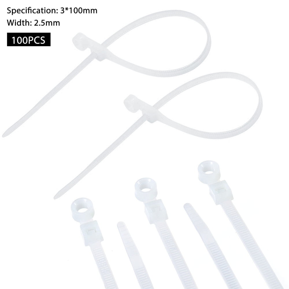 Screw Hole Cable Ties Multipurpose SelfLocking Plastic Nylon Cable Tie