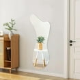 thumbnail image 4 of Whale Mirror 44x21 inch Irregular Wall Mirror, Wall Decorative Mirror, Bedroom Living Room Bathroom Wall Mirror, 4 of 7