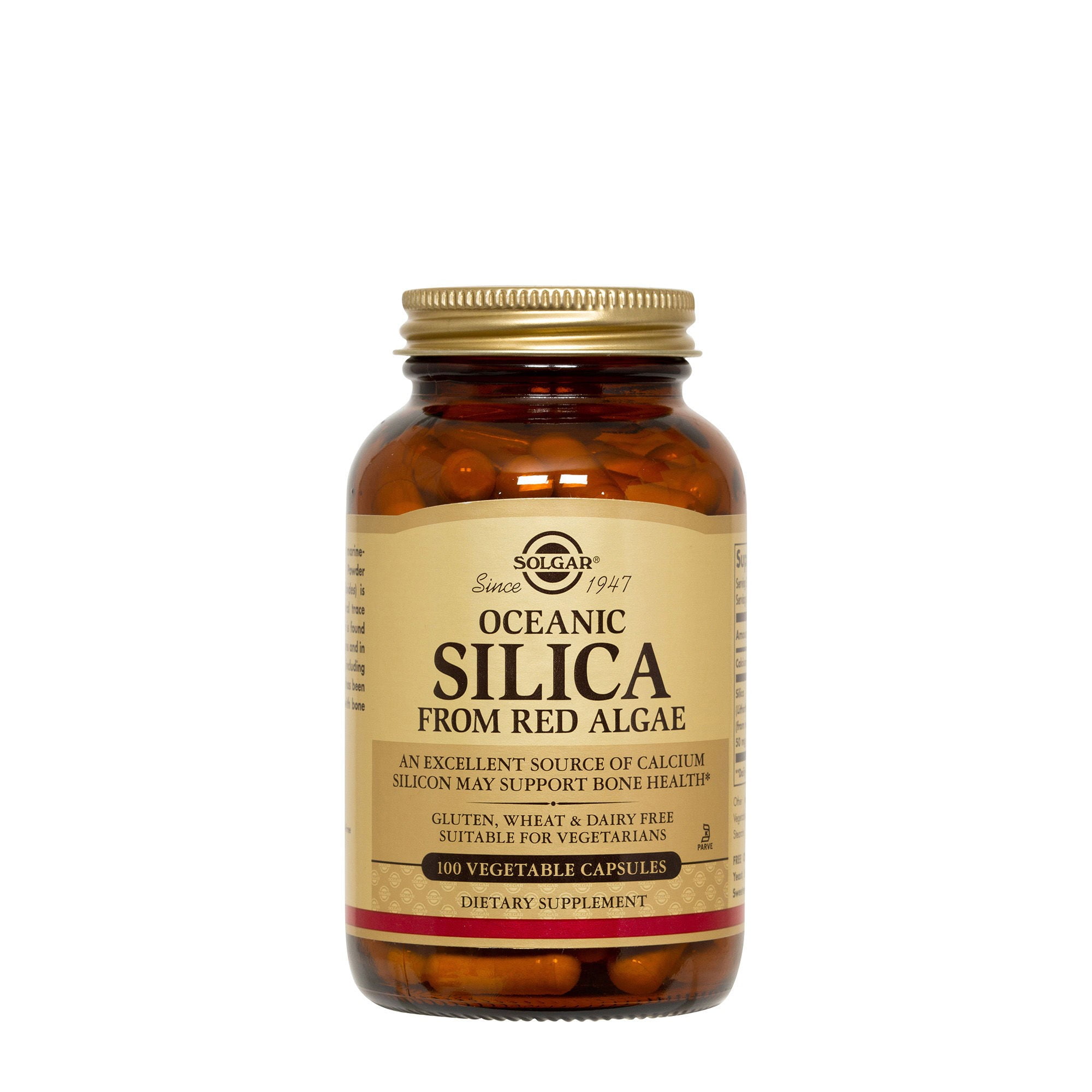 Solgar Oceanic Silica from Red Algae 100 Vegetable Capsules - Walmart ...