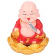 thumbnail image 1 of Jouet Bouddha Rieur Solaire, Statue Bouddha Solaire Jouet Décor Richesse Rieur pour Fenêtre Rouge, 1 of 7