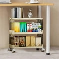 thumbnail image 4 of YOTQUSKI 3 Tier Rolling Storage Cart, Utility Cart on Wheels, Bathroom Cart, Rolling Kitchen cart, Rolling Cart Organizer for Office, Living Room, Kitchen, Laundry, Daily Necessities, 4 of 7