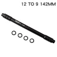 thumbnail image 1 of Bike 12mm To 9mm Thru Axle Quick Release Hub Conversion Skewer Adapter 142mm Black, 1 of 9