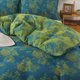 thumbnail image 5 of Flower Leaves Pattern Boho Green Blue Bedding Set King Size 3Pcs Duvet Cover, 5 of 9