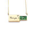 thumbnail image 1 of Agua sur de Penguin ciencia naturaleza foto Sobre de carta de amor, collar y joyas colgantes, 1 of 3