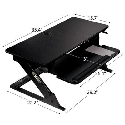 3M Precision Standing Desk, Convert Desk to Sit Stand Desk, Fully Assembled, Provides Maximum Adjustability to Achieve Your Most Comfortable Standing Work Position, Gel Wrist Rest, Mouse Pad, SD60B