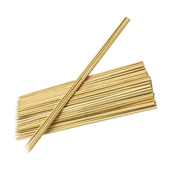 EIMELI 450pcs Bamboo Sticks for BBQ Disposable Appetizer Skewers Roasting Sticks Food Picks Khaki