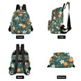 thumbnail image 4 of FORMRS Mini Backpack Purse for Women Travel Daypack Casual Shoulder Bag, Floral Orange Pattern, 4 of 7