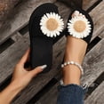 thumbnail image 5 of zttd fashion summer women slippers thick soles wedge heels open toe slip on light and comfortable solid color sunflower casual style women's slipper a, 5 of 9