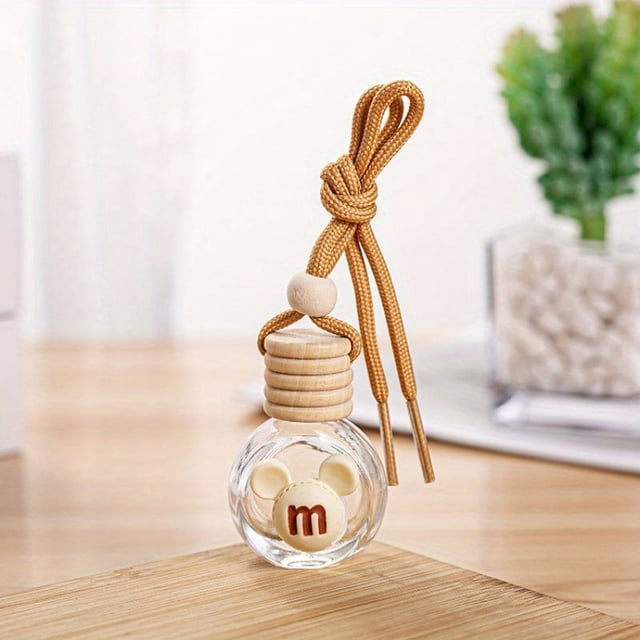 Cute Cartoon Car Aromatherapy Diffuser - Refillable 10ml Essential Oil Bottle Pendant - Air Freshener Ornament Vials For Car
