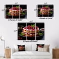 thumbnail image 4 of Designart "Savoring Pomegranate Cake II" Food & Beverage Floater Framed Wall Decor, 4 of 7