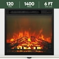 thumbnail image 5 of Furinno Classic 70 Inch TV Stand with Fireplace, White Emboss, 5 of 9