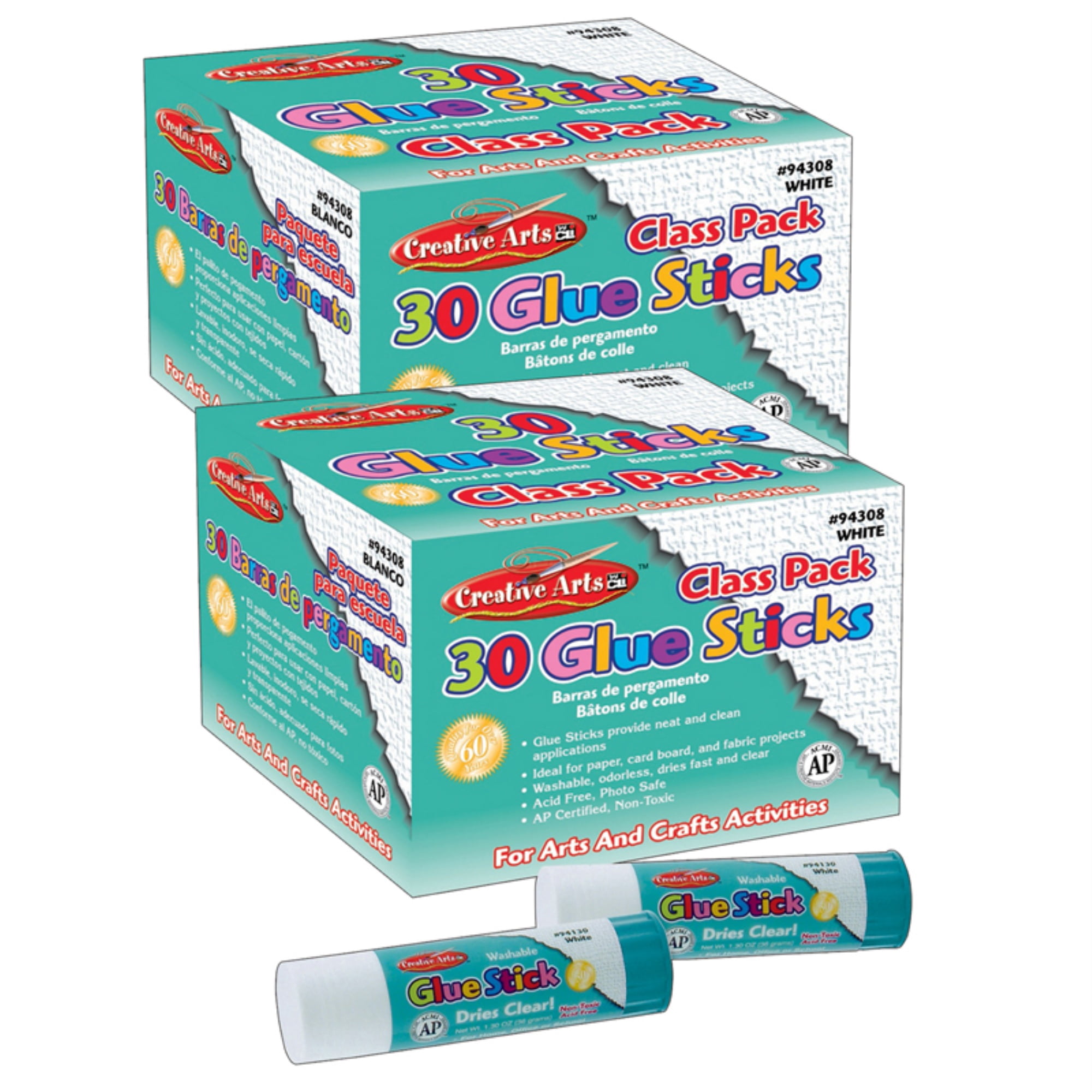 Creative Arts™ Economy Glue Classpack, .28 oz., Clear, 30 per Pack, 2 Packs