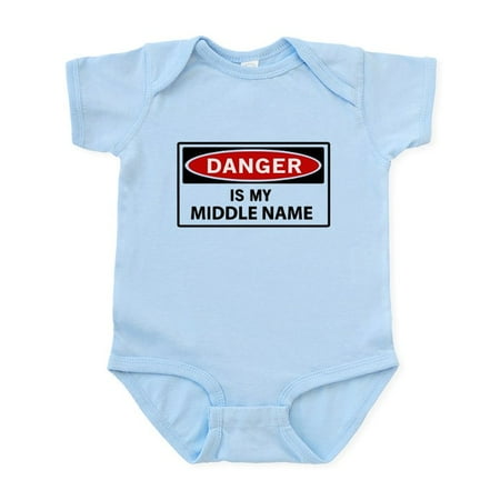 

CafePress - DANGER Is My Middle Name Body Suit - Baby Light Bodysuit Size Newborn - 24 Months