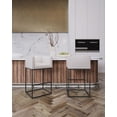 thumbnail image 2 of Manhattan Comfort Embassy 38 in. Cream and Black Metal Barstool, 2 of 3