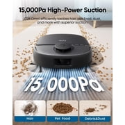 eufy C28 Robot Vacuum and Mop Combo, HydroJet Self-Cleaning Roller Mop, DuoSpiral Detangle Brush, 15,000 Pa,Auto Mop Washing&Drying, Self-Emptying&Refilling, 5-in-1 Robot Vacuum