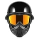 thumbnail image 1 of Medio casco de moto TRUSTERTHEE estilo alemán XXL negro, 1 of 6